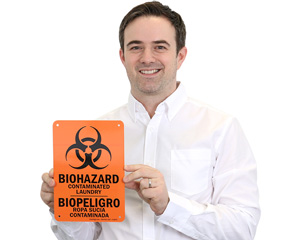 Contaminated Clothing Signs