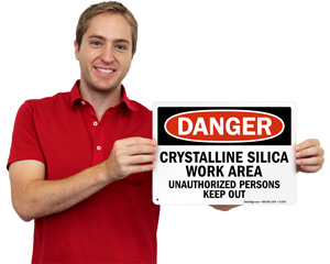 Crystalline Silica Work Area Sign