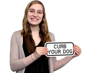 where does the phrase curb your dog come from