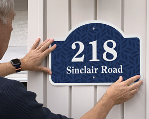 Custom aluminum address sign