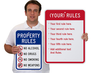 Custom Property Rules Sign