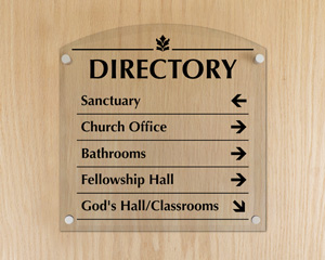 Custom Designer Directory Signs