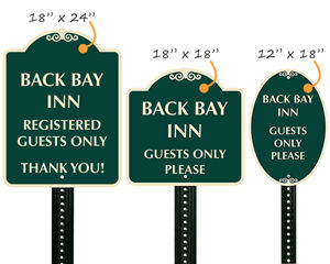 Custom designer signs in 3 sizes