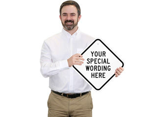 Custom Diamond Shaped Metal Signs