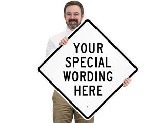 Custom Diamond Shaped Metal Signs