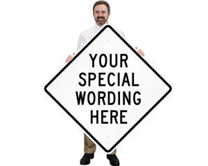 Custom Diamond Shaped Metal Signs