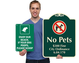 Custom Dog Poop Signs