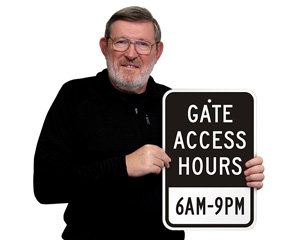 Gate Access Rules Sign