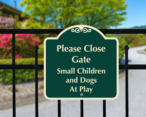 Custom gate sign