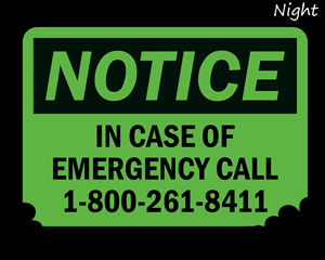 Custom Glow-In-the-Dark Signs in Night