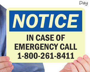 Custom Glow-In-the-Dark Signs in Day