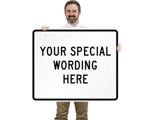 Custom Horizontal Traffic Signs Template