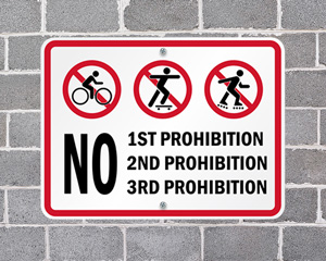 Custom No Skateboaring Sign