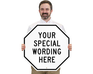 Custom Octogon Shaped Metal Signs