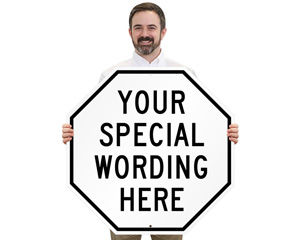 Custom Octogon Shaped Metal Signs