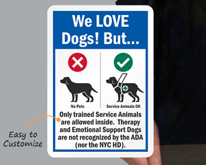 Custom Service Animal Label