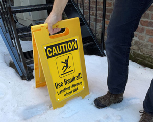 Custom slippery floor sign