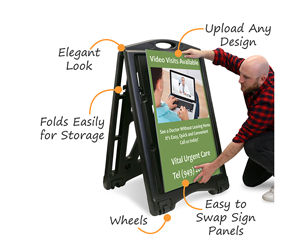 Custom social distancing sign for outside