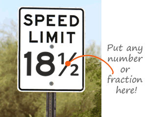 Custom Speed Limit Signs