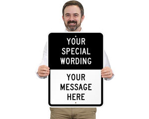 Custom Split Road Traffic Signs