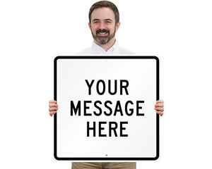 Custom Square Shaped Metal Signs