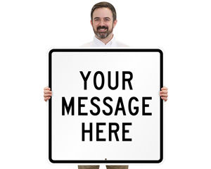 Custom Square Shaped Metal Signs