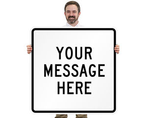 Custom Square Shaped Metal Signs