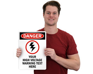 Custom High Voltage Sign