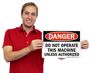 do not operate sign