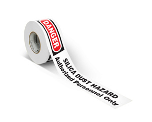 Silica Dust Hazard Barricade Tape