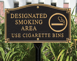 Designated Smoking Area Sign