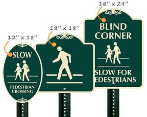 Designer Pedestrian Signature Signs