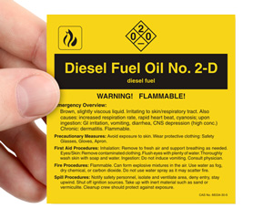 Diesel Fuel Oil Identification Label