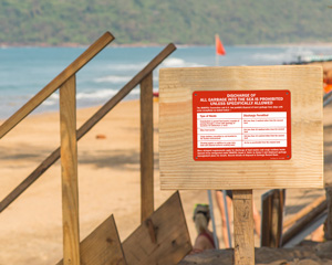 Discharge Of All Garbage Into The Sea Sign