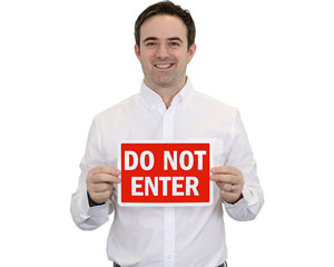 Do Not Enter Tag