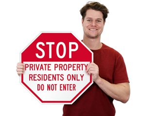 Stop Private Property Octagon Sign