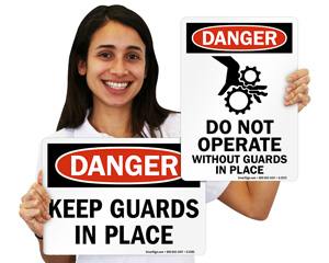 Do Not Operate Without Guards Labels