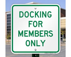 Caution Dock Sign