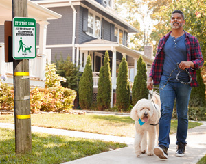 Dog Leash Sign For New Hampshire