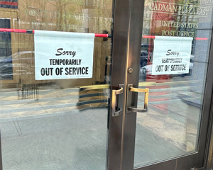 Temporary Out Of Service Door Boss Sign