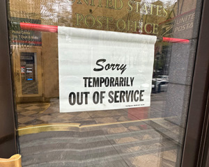 Sorry Out Of Service Door Boss Sign