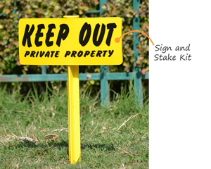 Keep Out Stake Sign