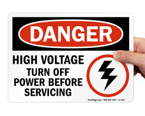 Danger High Voltage Sign