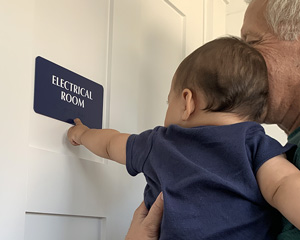 Electrical room door sign