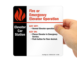 Elevator Car Station Signs