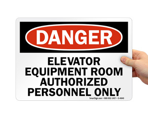Elevator Room Signs
