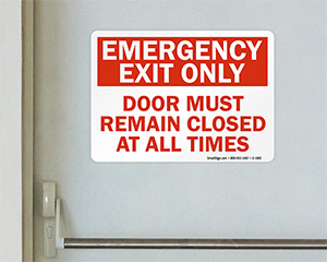 Emergency Exit Door Signs