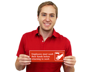Employee Wash Hand Sign
