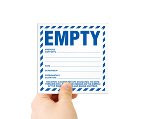 Empty Drum Warning Labels