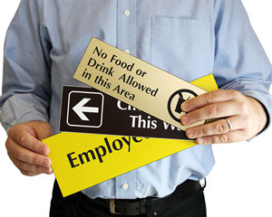 Stock engraved signs